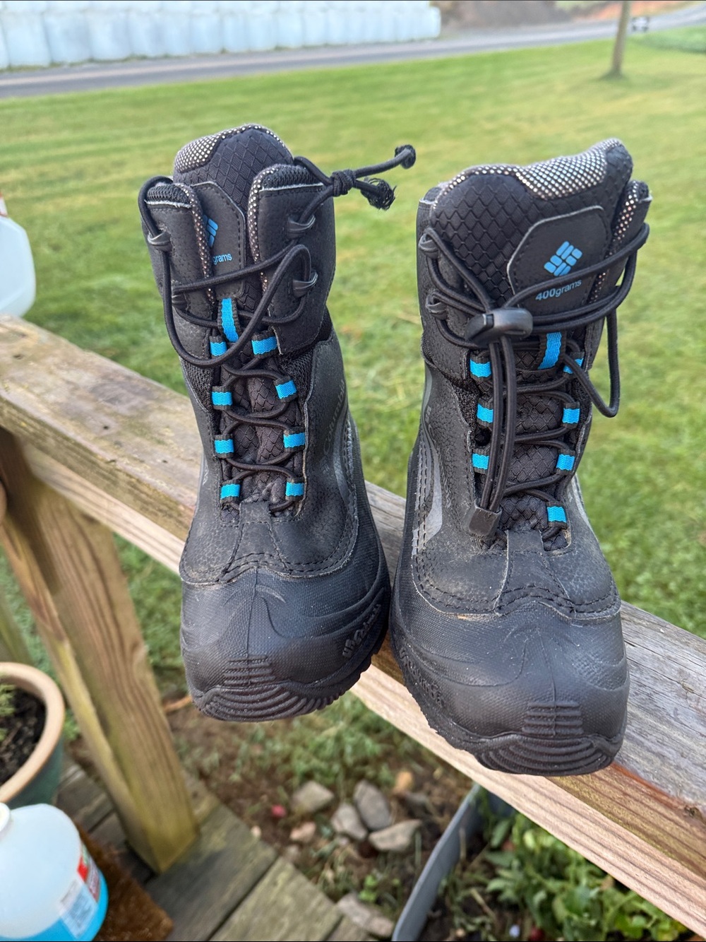 Columbia Kids Black with Blue Accent Snow Boots just in time for these cold days
